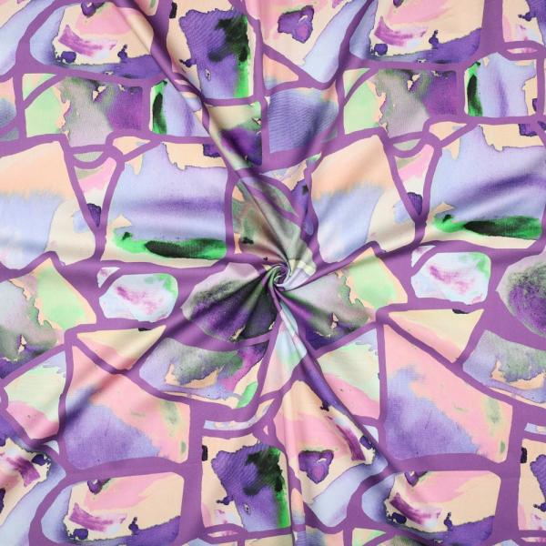 Cotton Satin - Nerida Hansen - Resonate Neon Purple - Digitaldruck